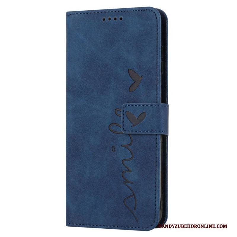 Lederhüllen Realme Note 60 Handyhülle Tragegurt Mit Smiley-gesicht