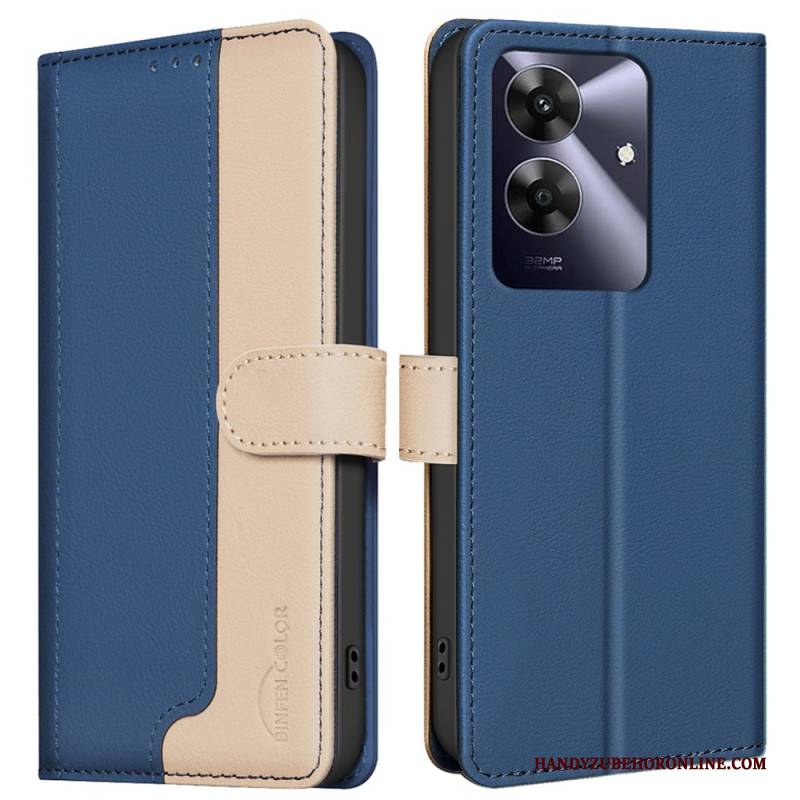 Lederhüllen Realme Note 60 Zweifarbig Binfen Color