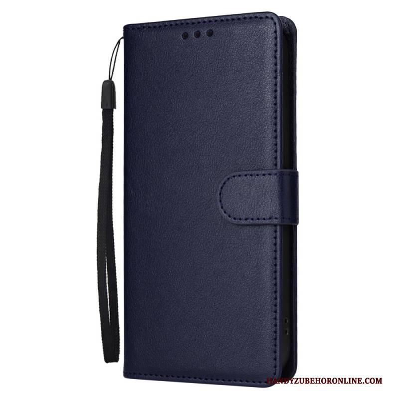 Lederhüllen Realme Note 60x Handyhülle Glattes Kunstleder