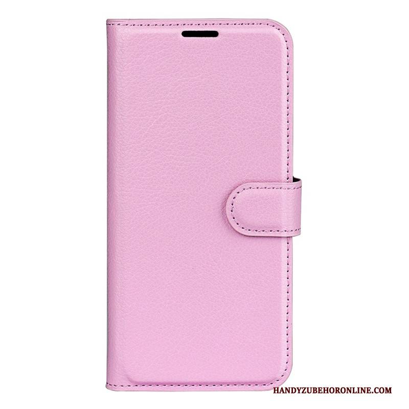 Lederhüllen Realme Note 60x Klassisches Litschi-kunstleder