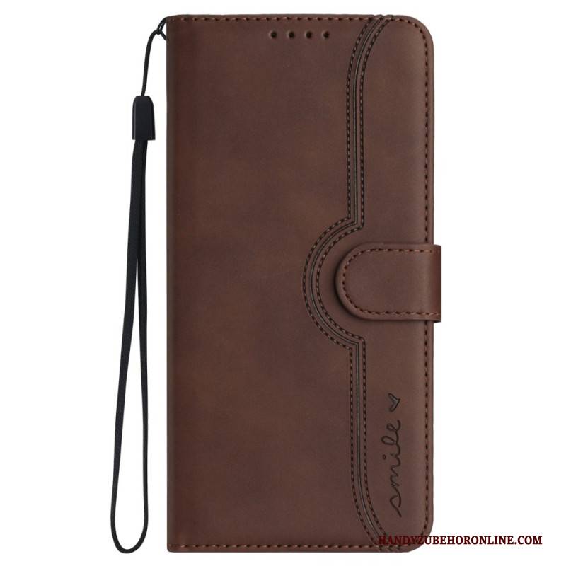 Lederhüllen Realme Note 60x Lächeln Und Herz