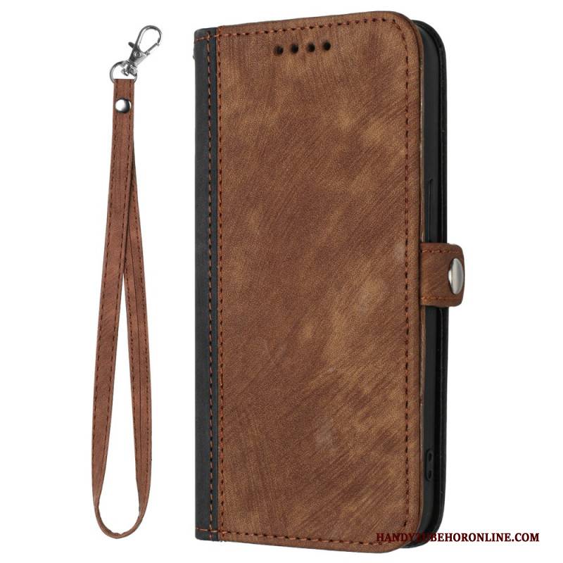 Lederhüllen Realme Note 60x Zweifarbige Wildlederoptik