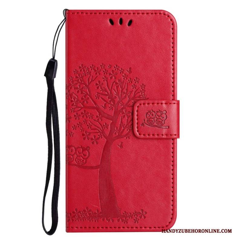 Lederhüllen Samsung Galaxy A17 4g / 5g Handyhülle Baum Und Eulen