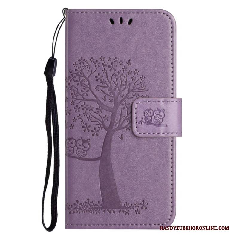 Lederhüllen Samsung Galaxy A17 4g / 5g Handyhülle Baum Und Eulen