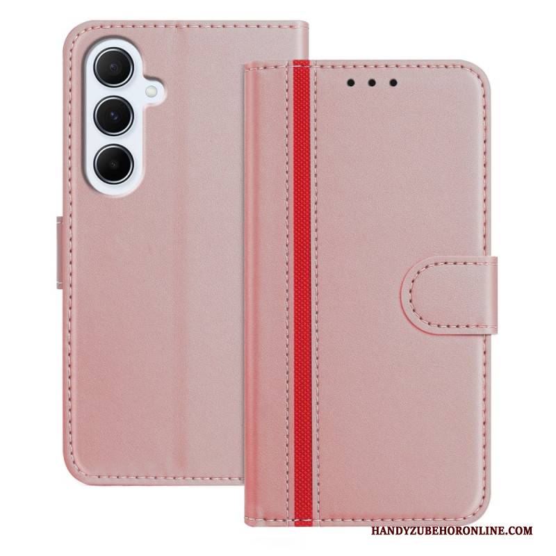 Lederhüllen Samsung Galaxy A17 4g / 5g Handyhülle Farbige Zierleiste