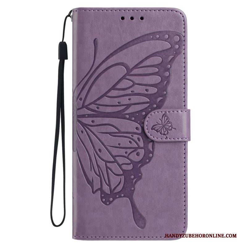 Lederhüllen Samsung Galaxy A17 4g / 5g Handyhülle Schmetterlingsdesign