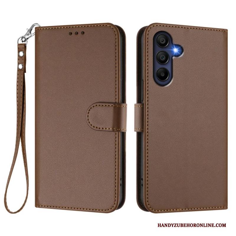 Lederhüllen Samsung Galaxy A17 4g / 5g Schlichtes Design Mit Lanyard