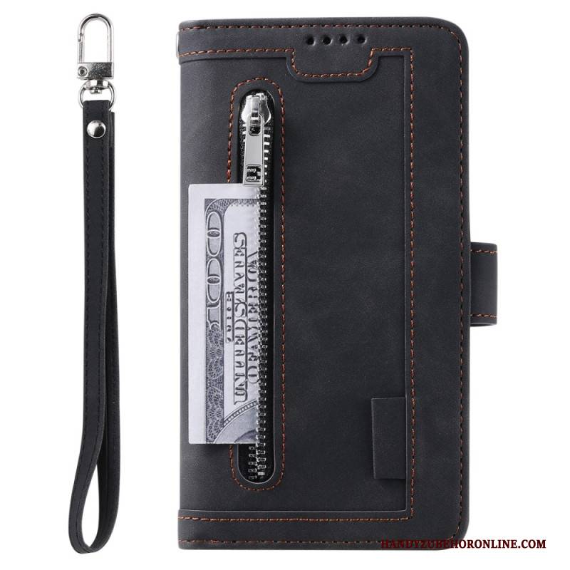 Lederhüllen Samsung Galaxy A17 4g / 5g Vintage-geldbörse Mit 9 Kartenfächern