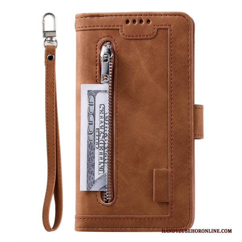 Lederhüllen Samsung Galaxy A17 4g / 5g Vintage-geldbörse Mit 9 Kartenfächern