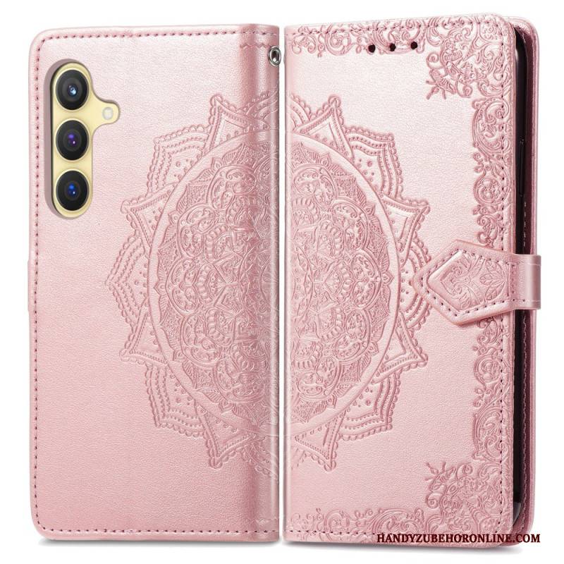 Lederhüllen Samsung Galaxy S25 5g Barockes Mandala-umhängeband