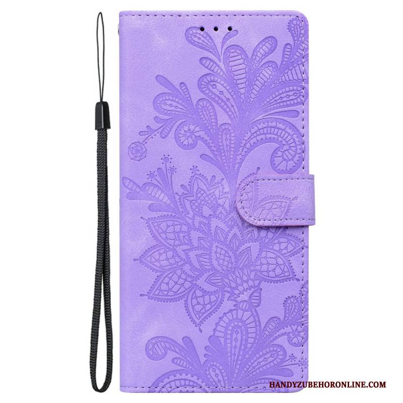 Lederhüllen Samsung Galaxy S25 5g Blumenmuster