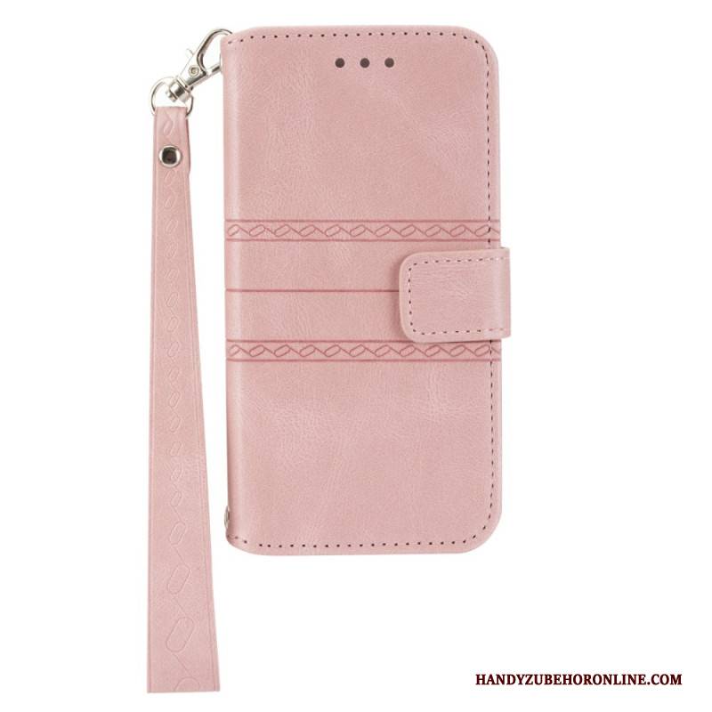 Lederhüllen Samsung Galaxy S25 5g Bordüre Und Umhängeband