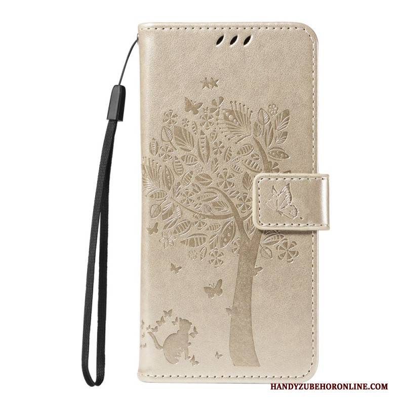 Lederhüllen Samsung Galaxy S25 5g Edge Baum Und Katze