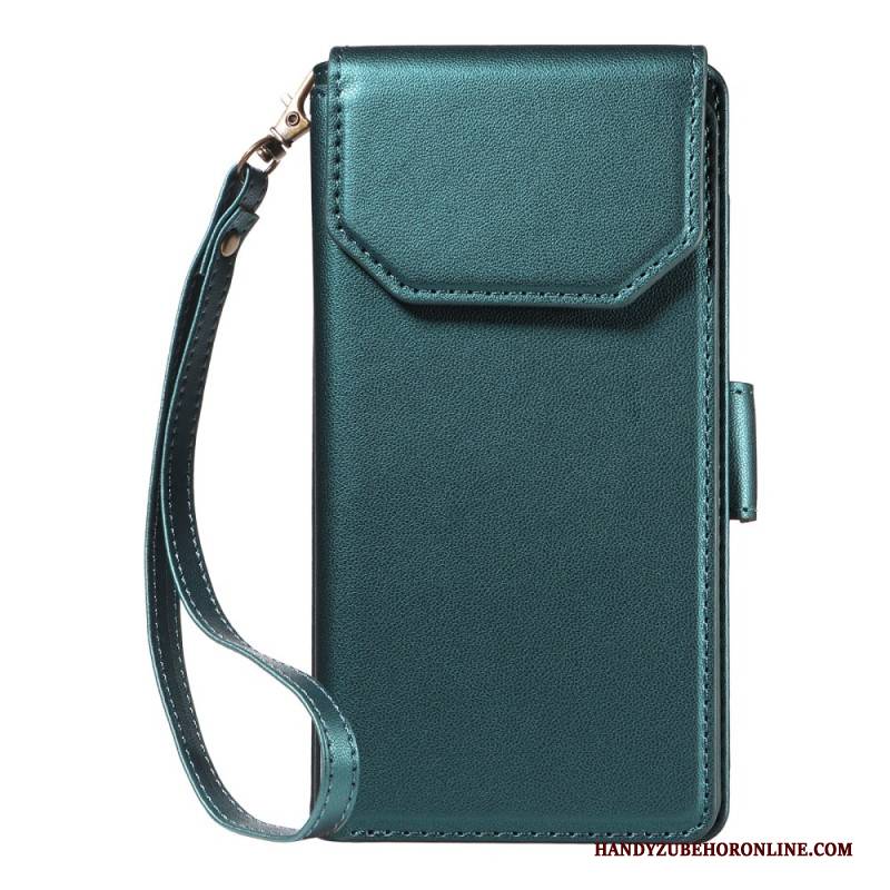 Lederhüllen Samsung Galaxy S25 5g Edge Handyhülle Kartenhalter Und Handschlaufe