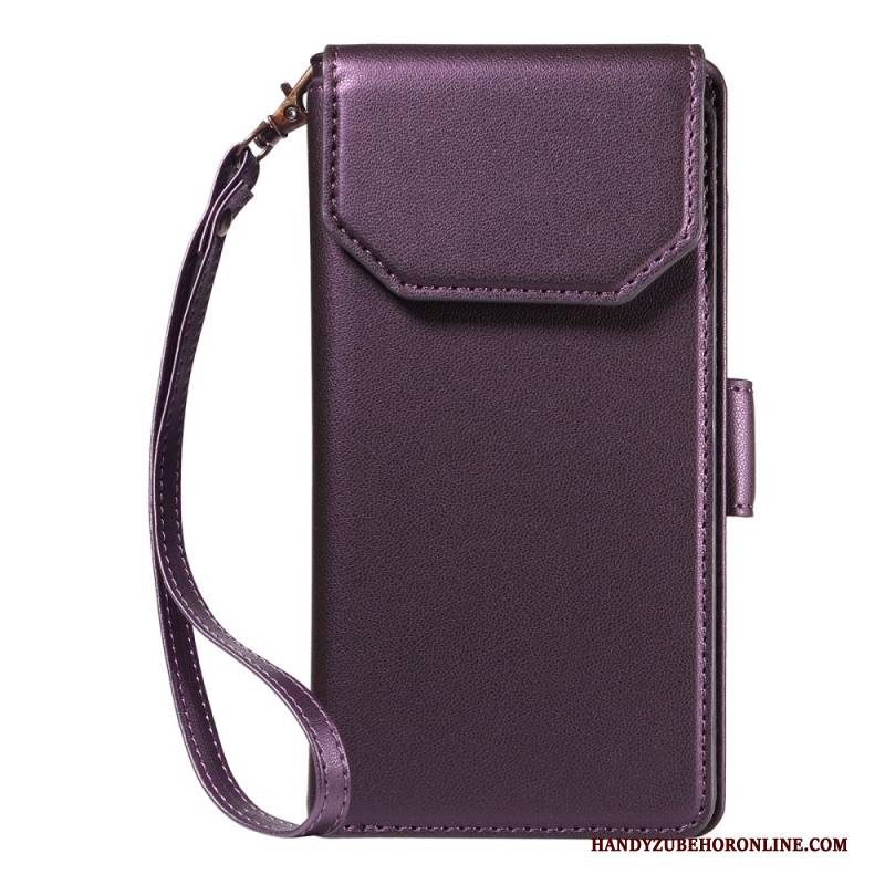 Lederhüllen Samsung Galaxy S25 5g Edge Handyhülle Kartenhalter Und Handschlaufe