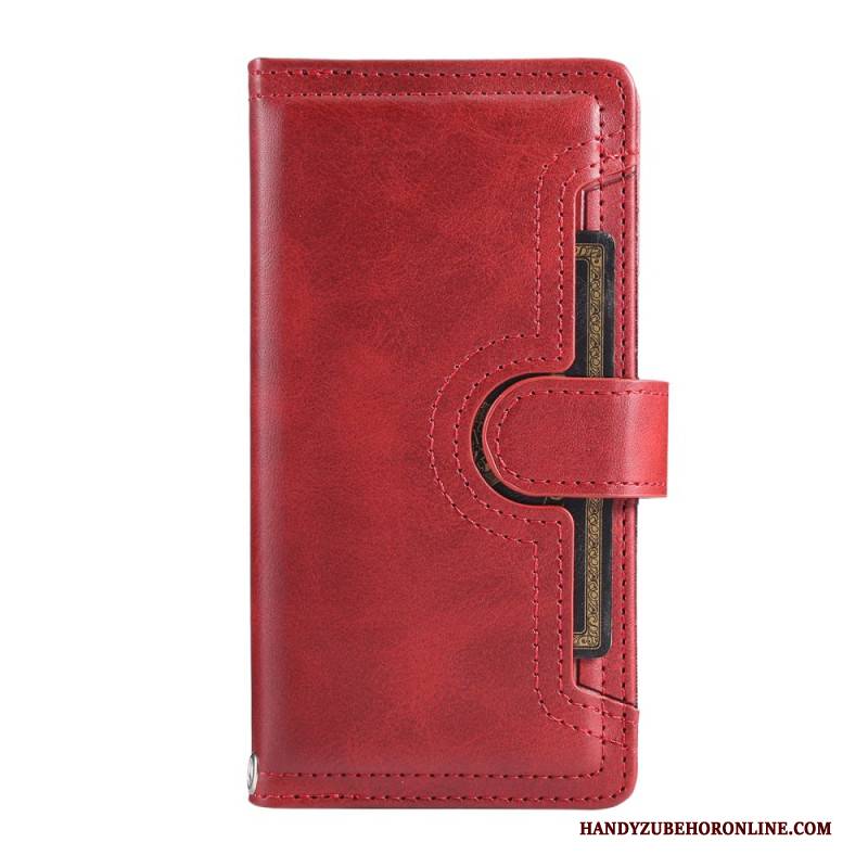 Lederhüllen Samsung Galaxy S25 5g Edge Handyhülle Magnetische Geldbörse Mit Schlüsselband