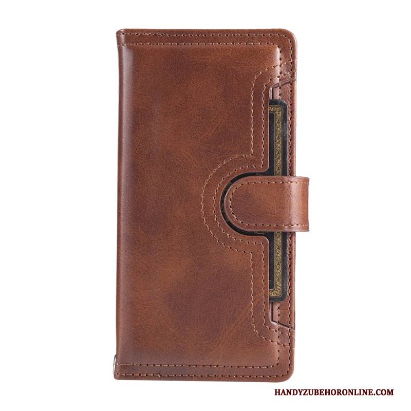 Lederhüllen Samsung Galaxy S25 5g Edge Handyhülle Magnetische Geldbörse Mit Schlüsselband