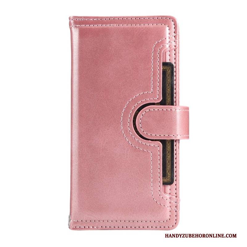 Lederhüllen Samsung Galaxy S25 5g Edge Handyhülle Magnetische Geldbörse Mit Schlüsselband