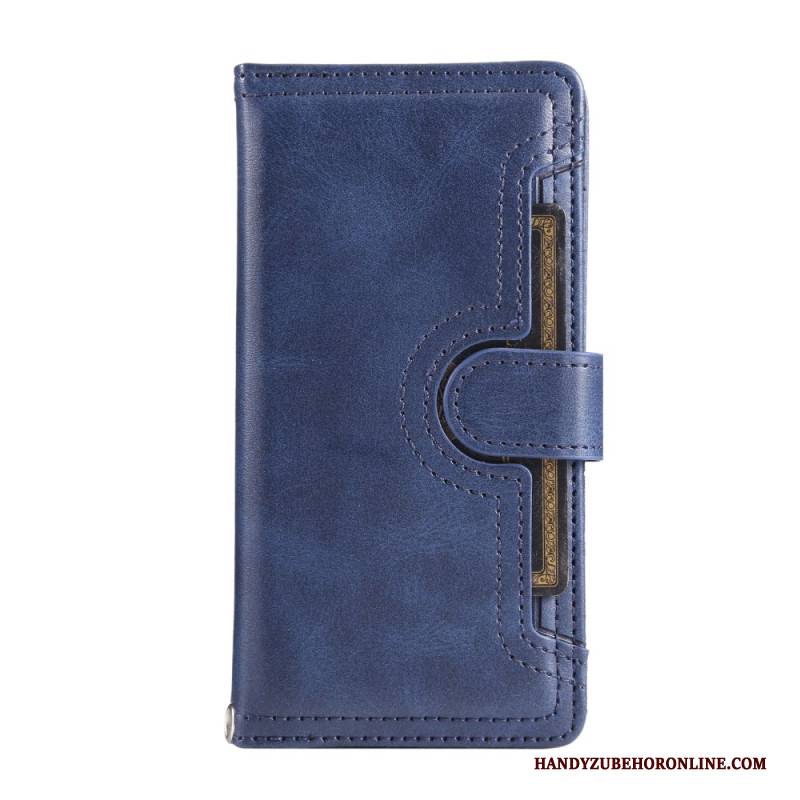 Lederhüllen Samsung Galaxy S25 5g Edge Handyhülle Magnetische Geldbörse Mit Schlüsselband