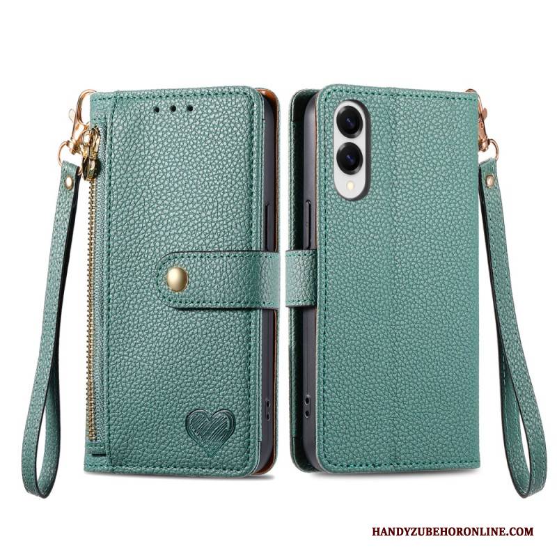 Lederhüllen Samsung Galaxy S25 5g Edge Handyhülle Rfid-herzdesign