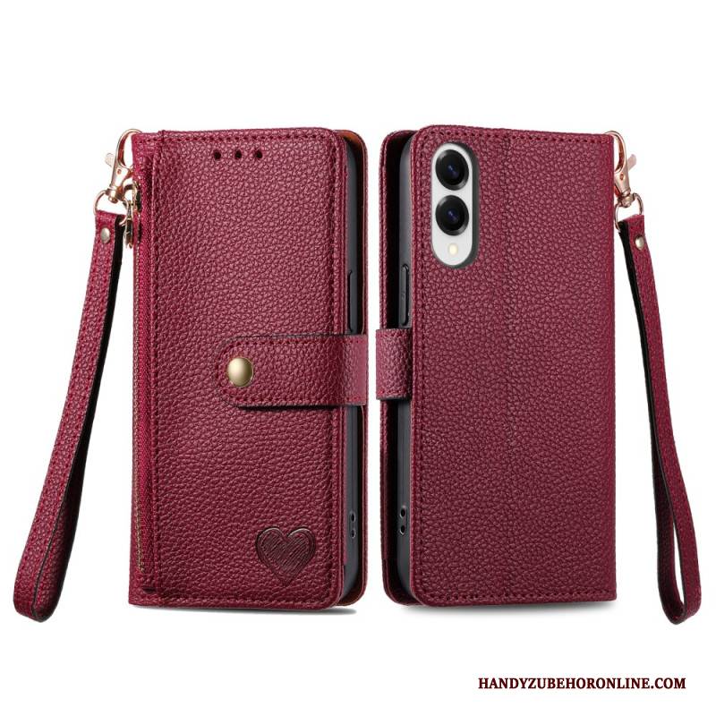 Lederhüllen Samsung Galaxy S25 5g Edge Handyhülle Rfid-herzdesign