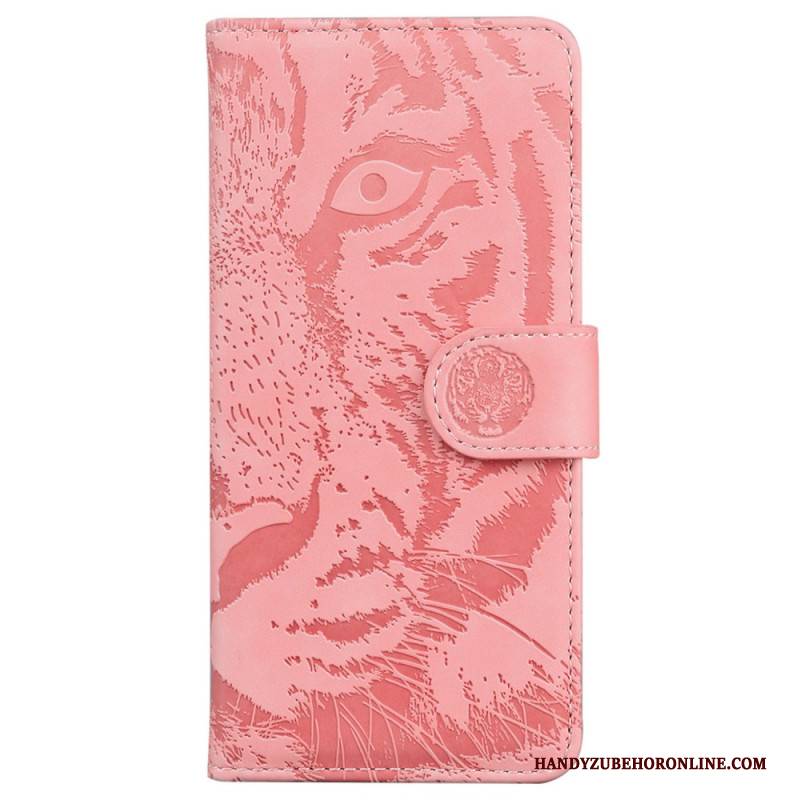 Lederhüllen Samsung Galaxy S25 5g Edge Handyhülle Tigerprint