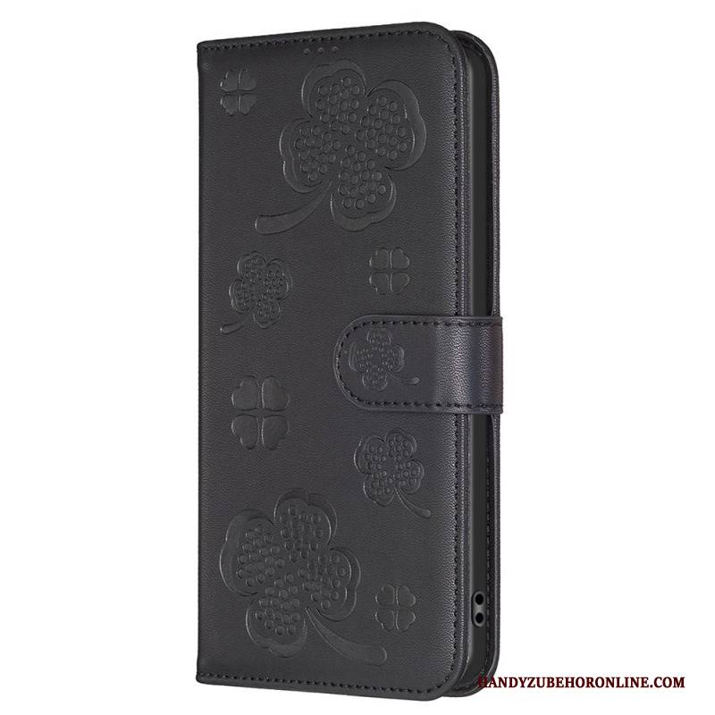 Lederhüllen Samsung Galaxy S25 5g Edge Kleeblattmuster