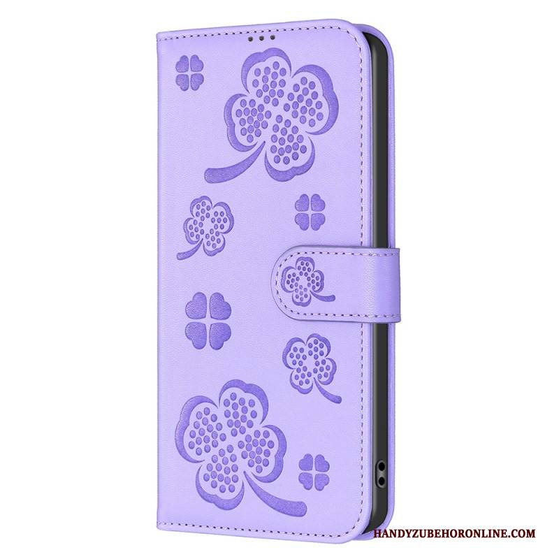 Lederhüllen Samsung Galaxy S25 5g Edge Kleeblattmuster