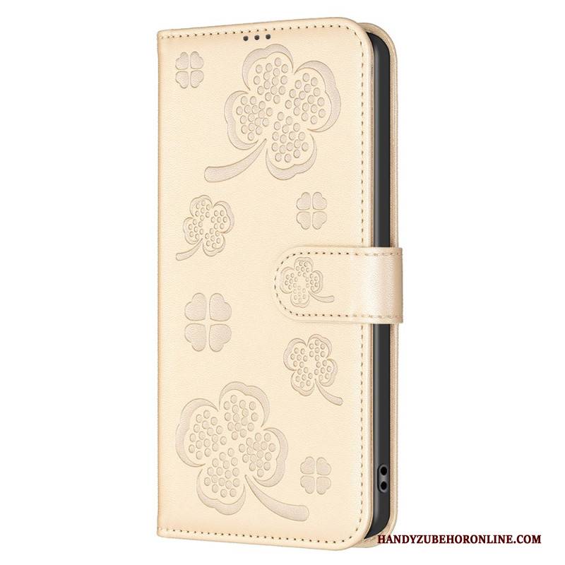 Lederhüllen Samsung Galaxy S25 5g Edge Kleeblattmuster