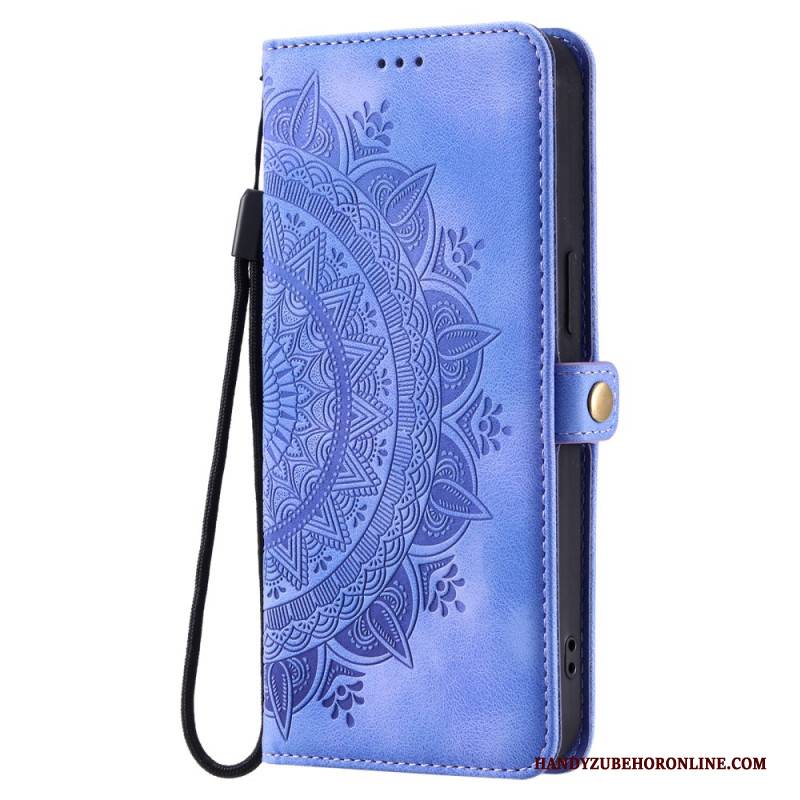 Lederhüllen Samsung Galaxy S25 5g Edge Mandala-wildleder-effekt