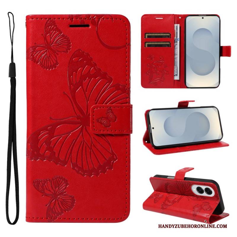 Lederhüllen Samsung Galaxy S25 5g Edge Riesiges Schmetterlingsmuster