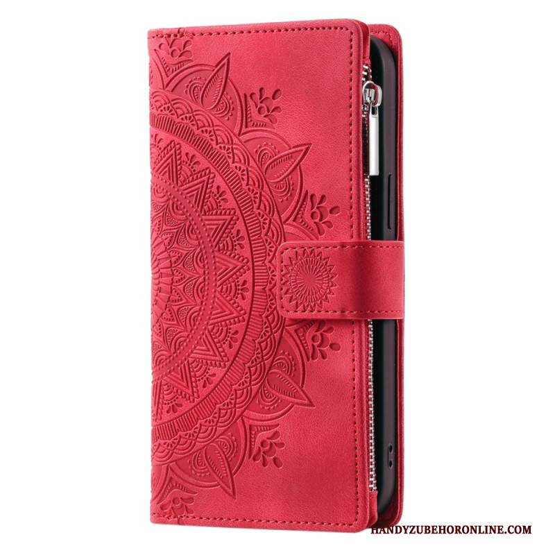 Lederhüllen Samsung Galaxy S25 5g Geldbörse In Mandala-wildlederoptik