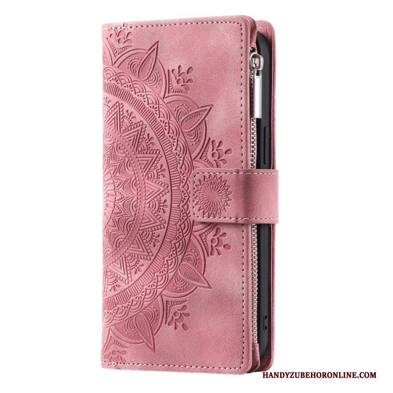 Lederhüllen Samsung Galaxy S25 5g Geldbörse In Mandala-wildlederoptik
