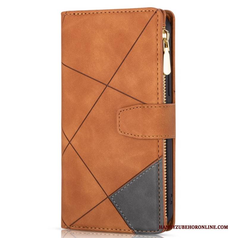 Lederhüllen Samsung Galaxy S25 5g Geldbörse Mit Geometrischem Muster