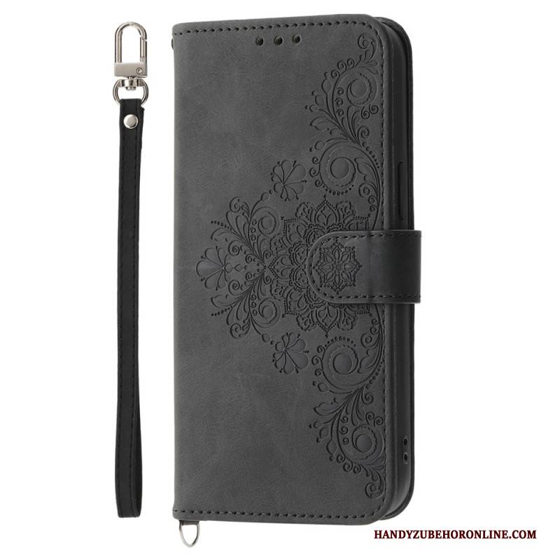 Lederhüllen Samsung Galaxy S25 5g Handyhülle Riemen Mit Spitzendesign