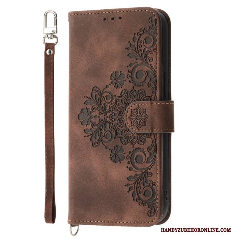 Lederhüllen Samsung Galaxy S25 5g Handyhülle Riemen Mit Spitzendesign