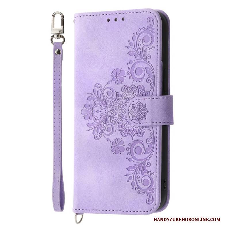 Lederhüllen Samsung Galaxy S25 5g Handyhülle Riemen Mit Spitzendesign