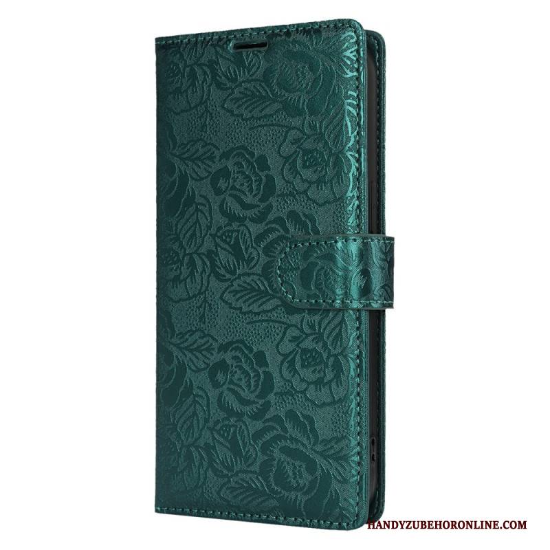 Lederhüllen Samsung Galaxy S25 5g Handyhülle Umhängeband Mit Blumenmuster