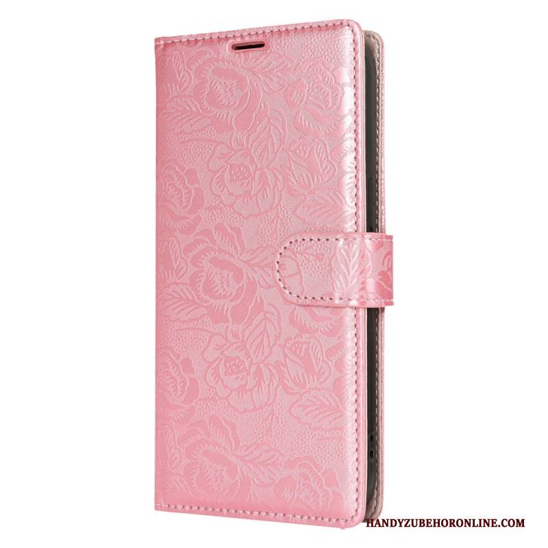 Lederhüllen Samsung Galaxy S25 5g Handyhülle Umhängeband Mit Blumenmuster