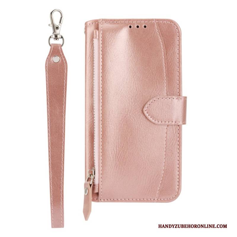 Lederhüllen Samsung Galaxy S25 5g Reißverschlusstasche Tragegurt Und Schultergurt