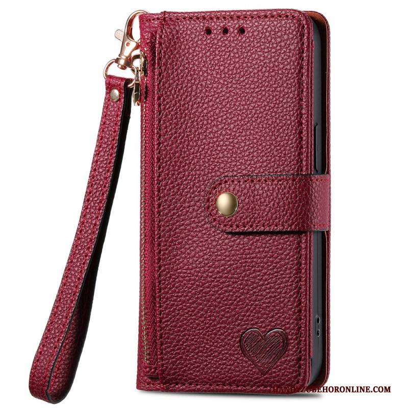 Lederhüllen Samsung Galaxy S25 5g Rfid-blockierung Im Herzdesign