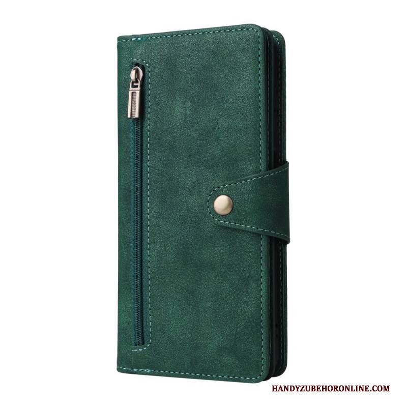 Lederhüllen Samsung Galaxy S25 Fe Geldbörse Mit Reißverschluss