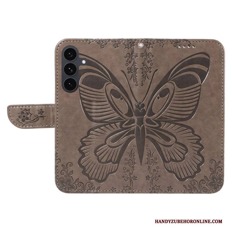 Lederhüllen Samsung Galaxy S25 Fe Grafischer Schmetterling