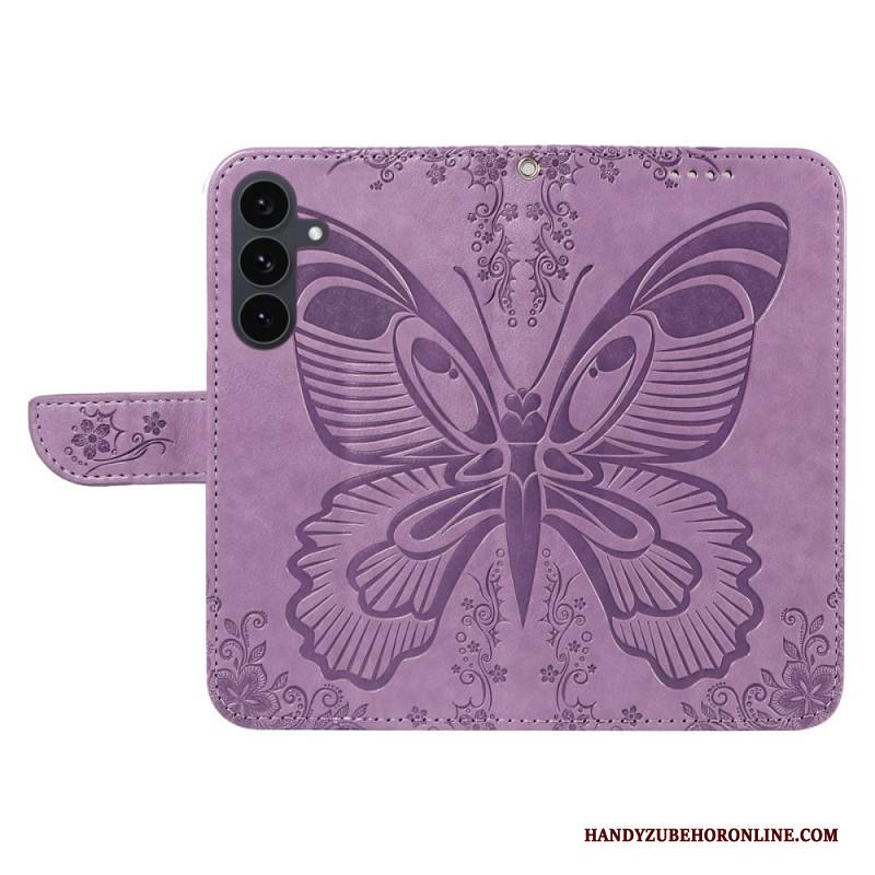 Lederhüllen Samsung Galaxy S25 Fe Grafischer Schmetterling