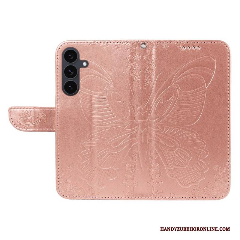 Lederhüllen Samsung Galaxy S25 Fe Grafischer Schmetterling