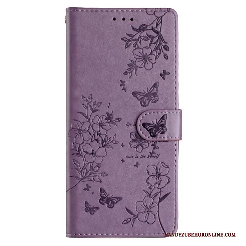 Lederhüllen Samsung Galaxy S25 Fe Handyhülle Ambiance Floral