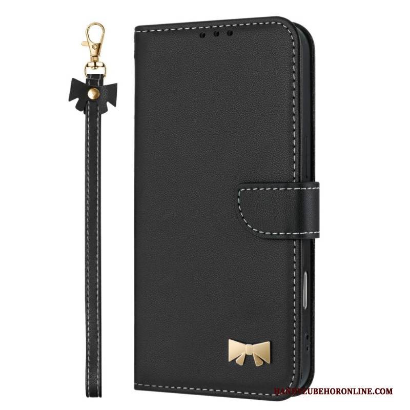 Lederhüllen Samsung Galaxy S25 Fe Handyhülle Dekorative Schleife