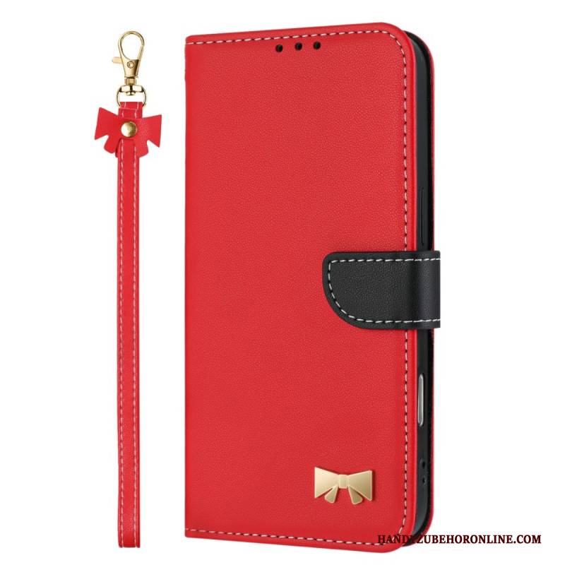 Lederhüllen Samsung Galaxy S25 Fe Handyhülle Dekorative Schleife