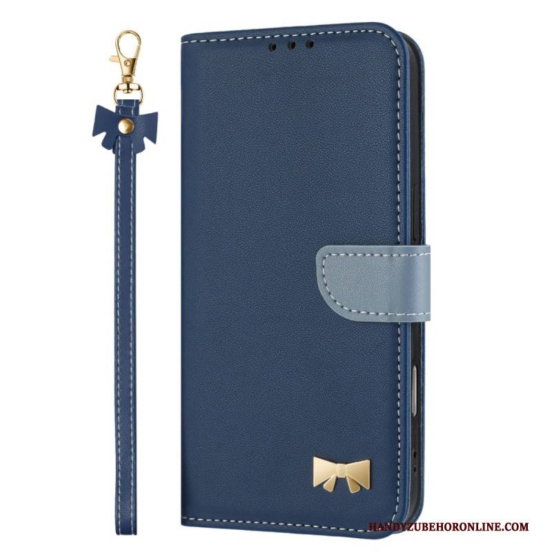 Lederhüllen Samsung Galaxy S25 Fe Handyhülle Dekorative Schleife