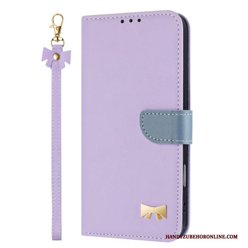 Lederhüllen Samsung Galaxy S25 Fe Handyhülle Dekorative Schleife